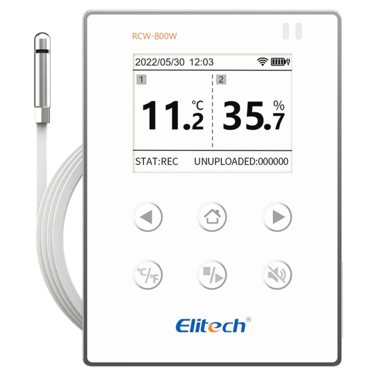 Registrador de datos de temperatura y humedad con monitoreo remoto RCW-800W