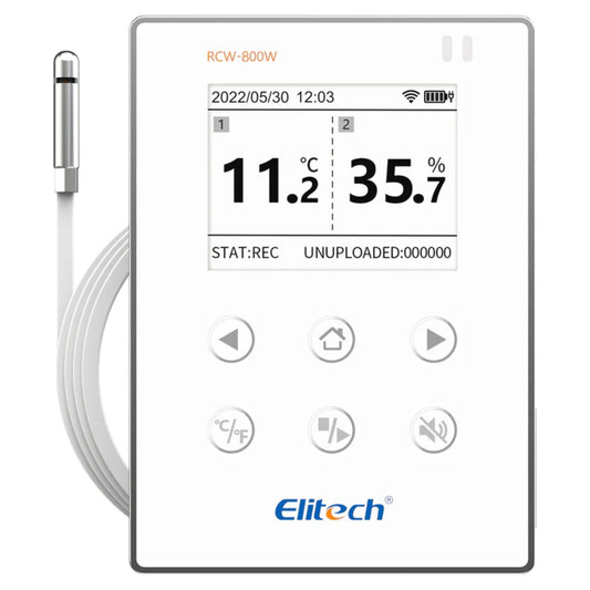 Registrador de datos de temperatura y humedad con monitoreo remoto RCW-800W