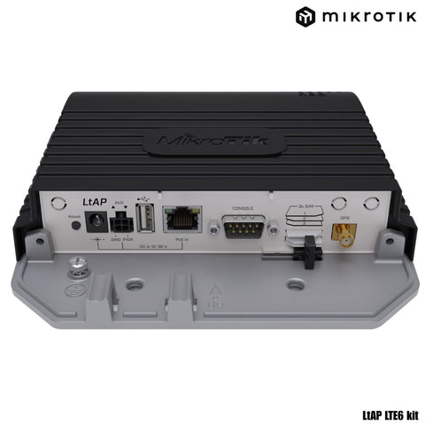 Router MikroTik LtAP LTE6 kit (LtAP-2HnD&FG621-EA) | 4G LTE Cat6 Móvil + GPS | 3 Ranuras SIM