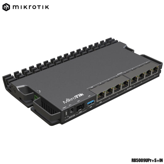 Router MikroTik RB5009UPr+S+IN | 8 Puertos PoE-Out/In | 1 Puerto 10G SFP+ | PoE++