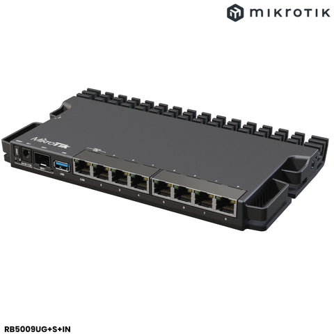Router Mikrotik RB5009UG+S+IN con 7 puertos Gigabit, 1 puerto 2.5G, 1 puerto 10G SFP+