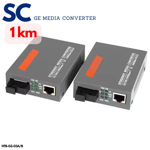 Kit convertidor de medios de fibra óptica Monomodo SC a ethernet
