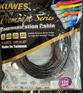 Patch Cord CAT6A S/FTP negro de 15M Kuwes SF6A-15M-BK