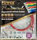 Patch Cord CAT6A S/FTP rojo de 2M Kuwes SF6A-2M-RD
