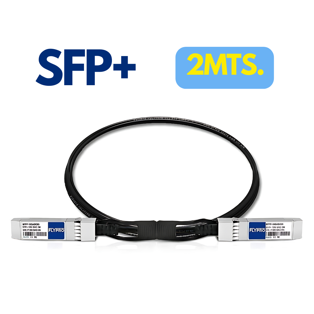 Cable SFP+ en ambos extremos de 2m de largo – SFP-10G-DAC-020