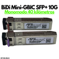 Transceptores Mini GBIC SFP+ BiDi LC 10G 40 kilómetros