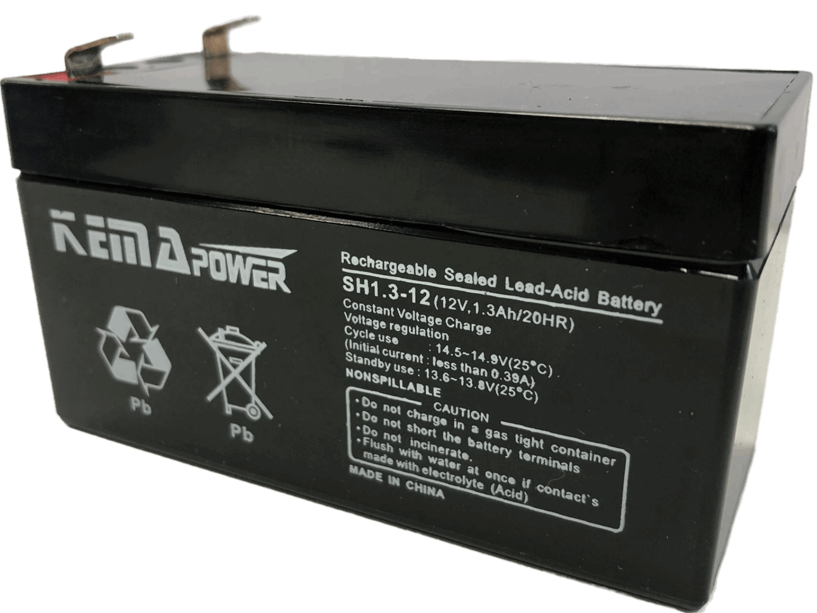 Batería sellada de ácido plomo Kema SH1.3-12 de 12V 1.3Ah