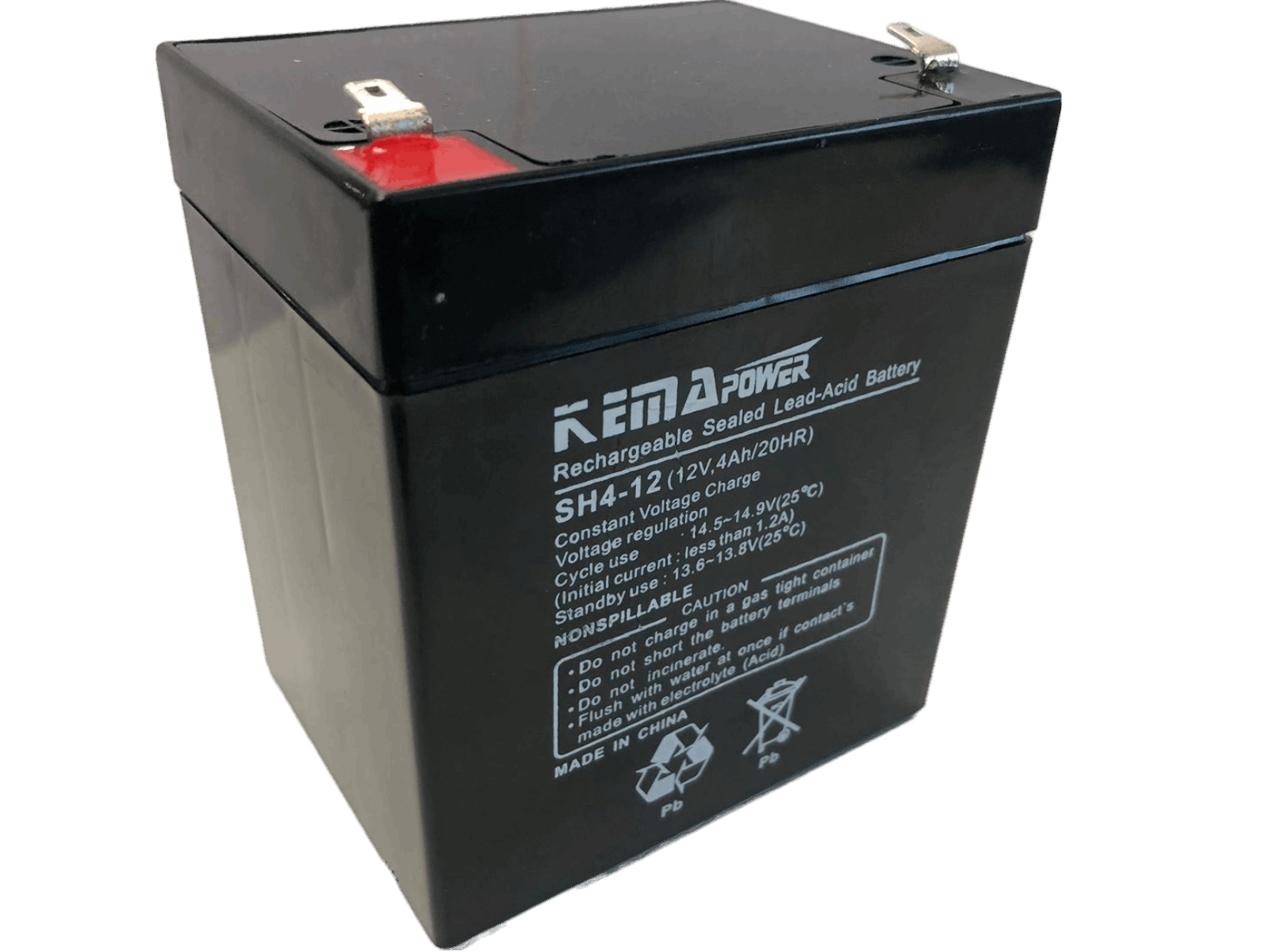 Batería sellada de ácido plomo Kema SH4-12 de 12V 4Ah