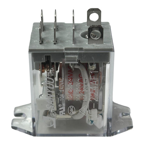 Relé enchufable con bobina 24VAC 10A 2 polos