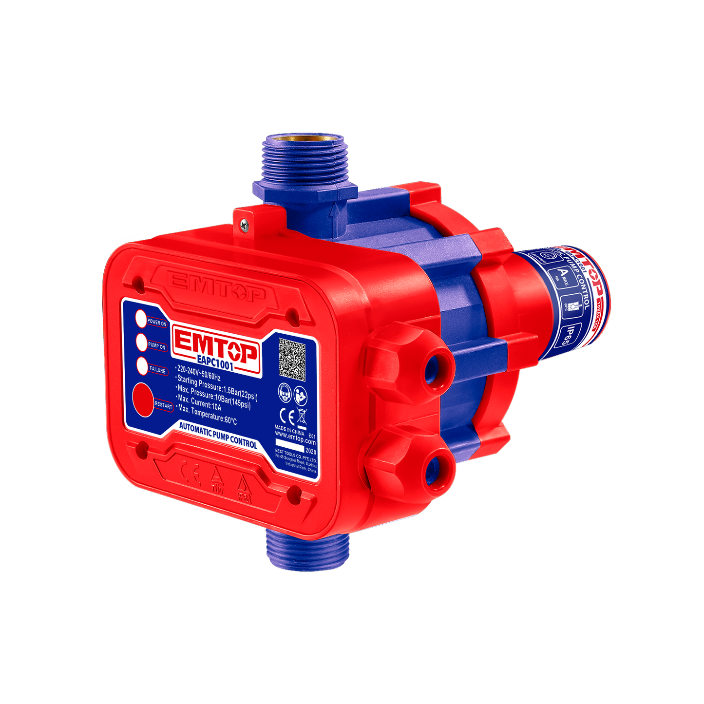 Control automático de presión de bomba de agua, 180°