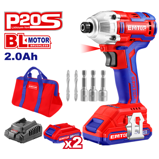 Kit de Llave de impacto inalámbrico de 1/4” con baterías y cargador