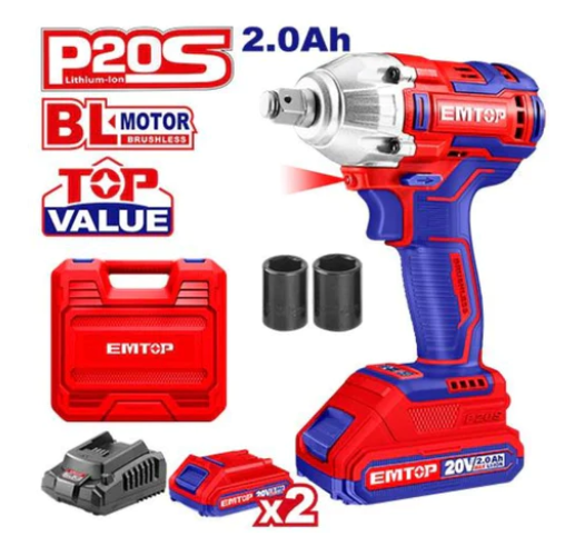 Kit de Llave de impacto inalámbrico de 1/2” con baterías y cargador