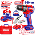Taladro de impacto 20V 66Nm sin escobillas EMTOP ULCIDL20668
