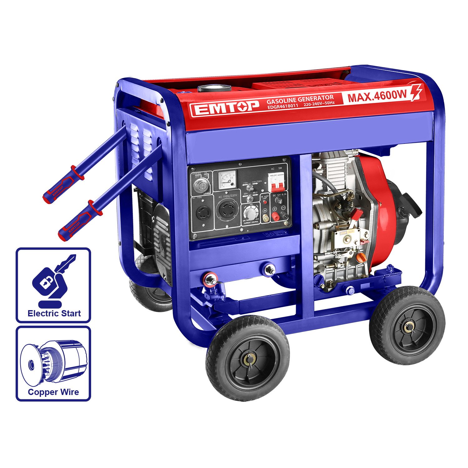 Motosoldador diesel 4.6kW 9.0HP Emtop ULDGR4618011