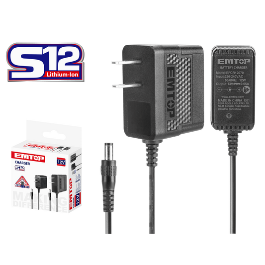 Cargador para batería S12 de 12V