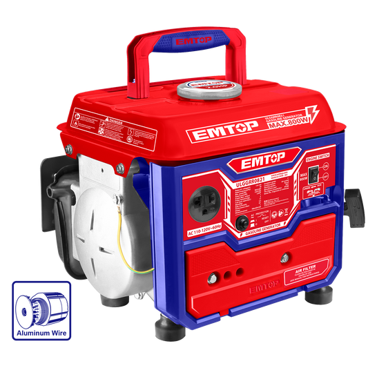 Generador eléctrico a gasolina motor 2T 800W