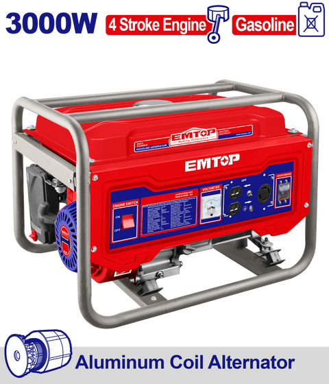 Generador a gasolina de 3000 watts motor 4T