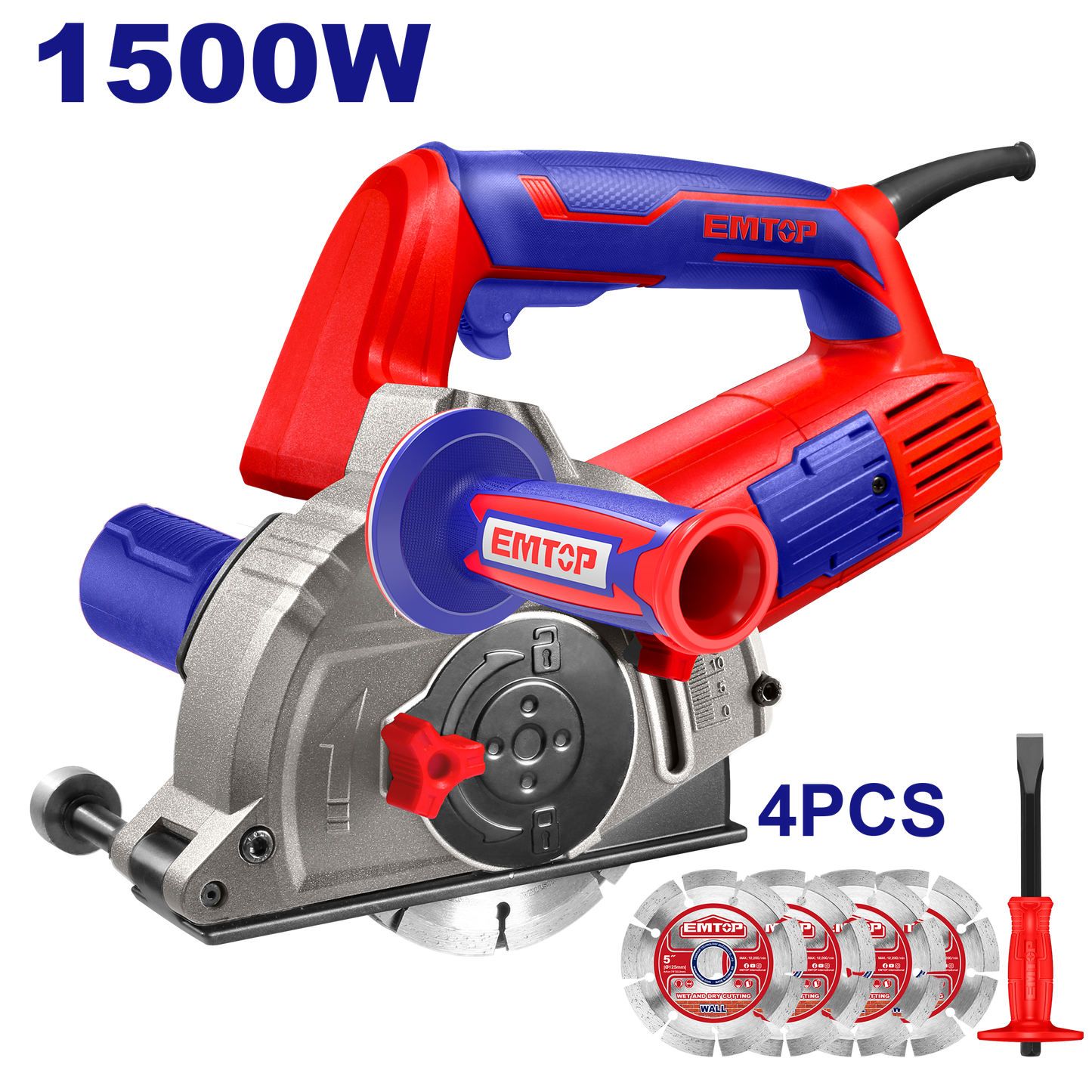 Acanaladora de 5 pulgadas 1500W uso industrial EMTOP ULMCR15001