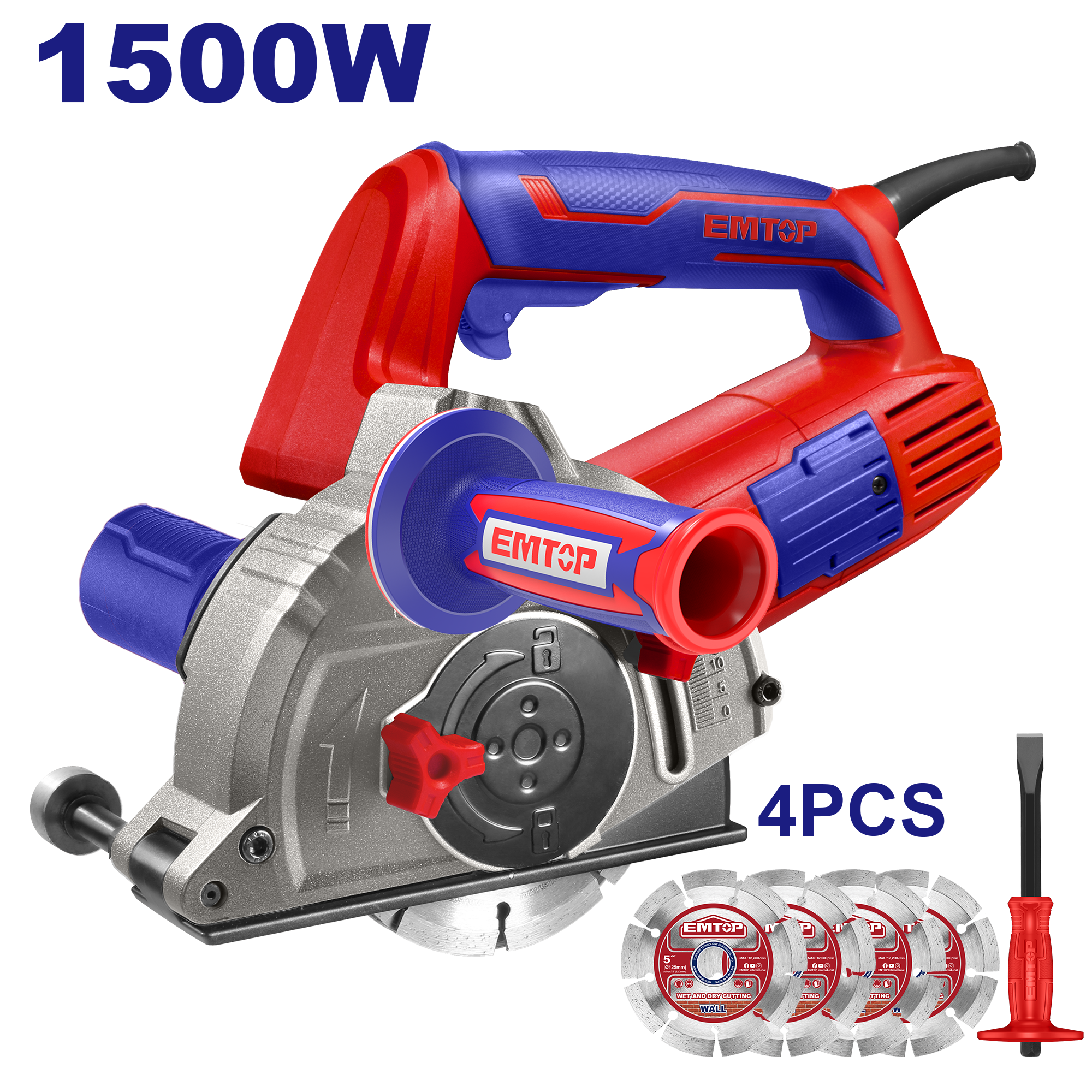 Acanaladora de 5 pulgadas 1500W uso industrial EMTOP ULMCR15001