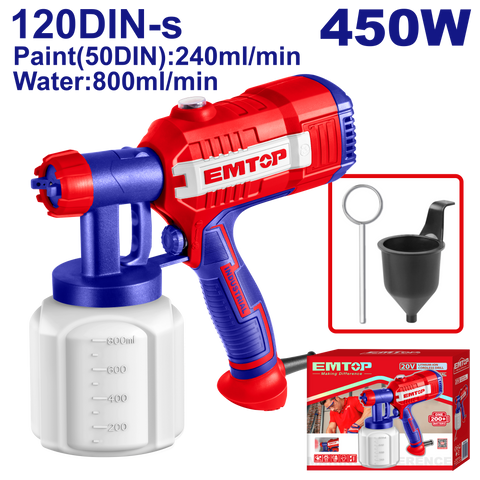 Pistola para pintar de 450W EMTOP ULSGN35001
