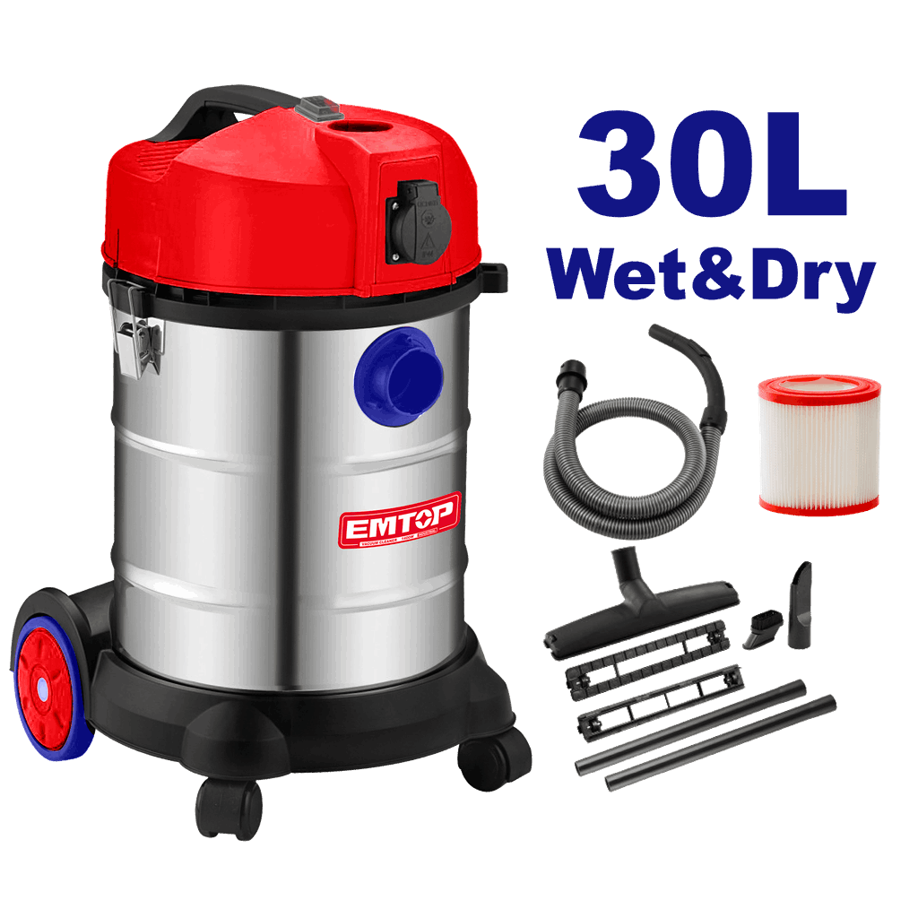 Aspiradora seco y húmedo de 30L 1400W EMTOP ULVCR1401