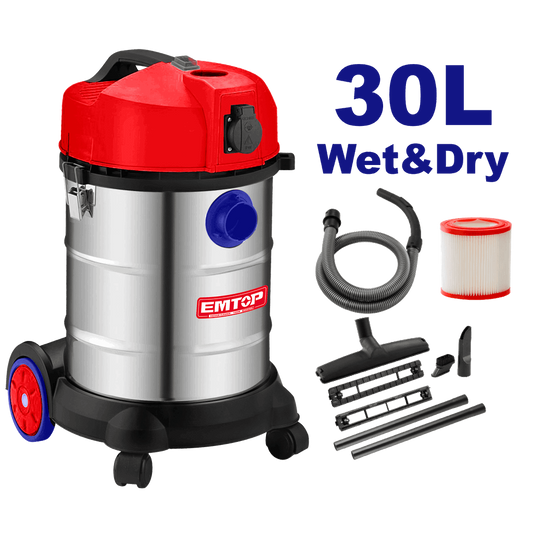 Aspiradora seco y húmedo de 30L 1400W EMTOP ULVCR1401