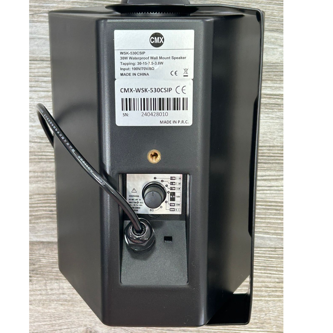 Bocina de pared weatherproof de 30W para voceo y música ambiental – CMX WSK-530CSIP