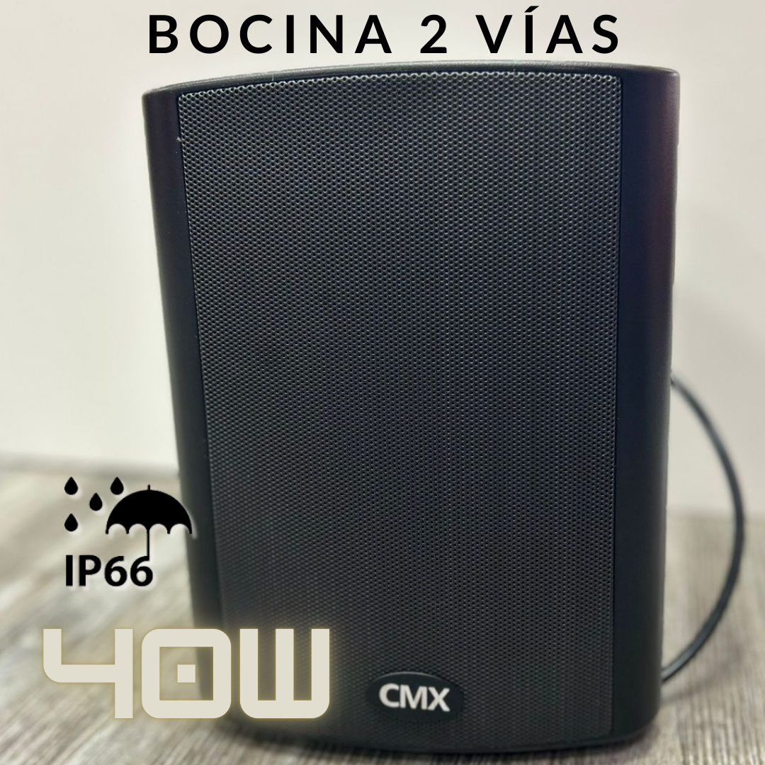 Bocina de pared weatherproof de 40W para voceo y música ambiental – CMX WSK-640CSIP