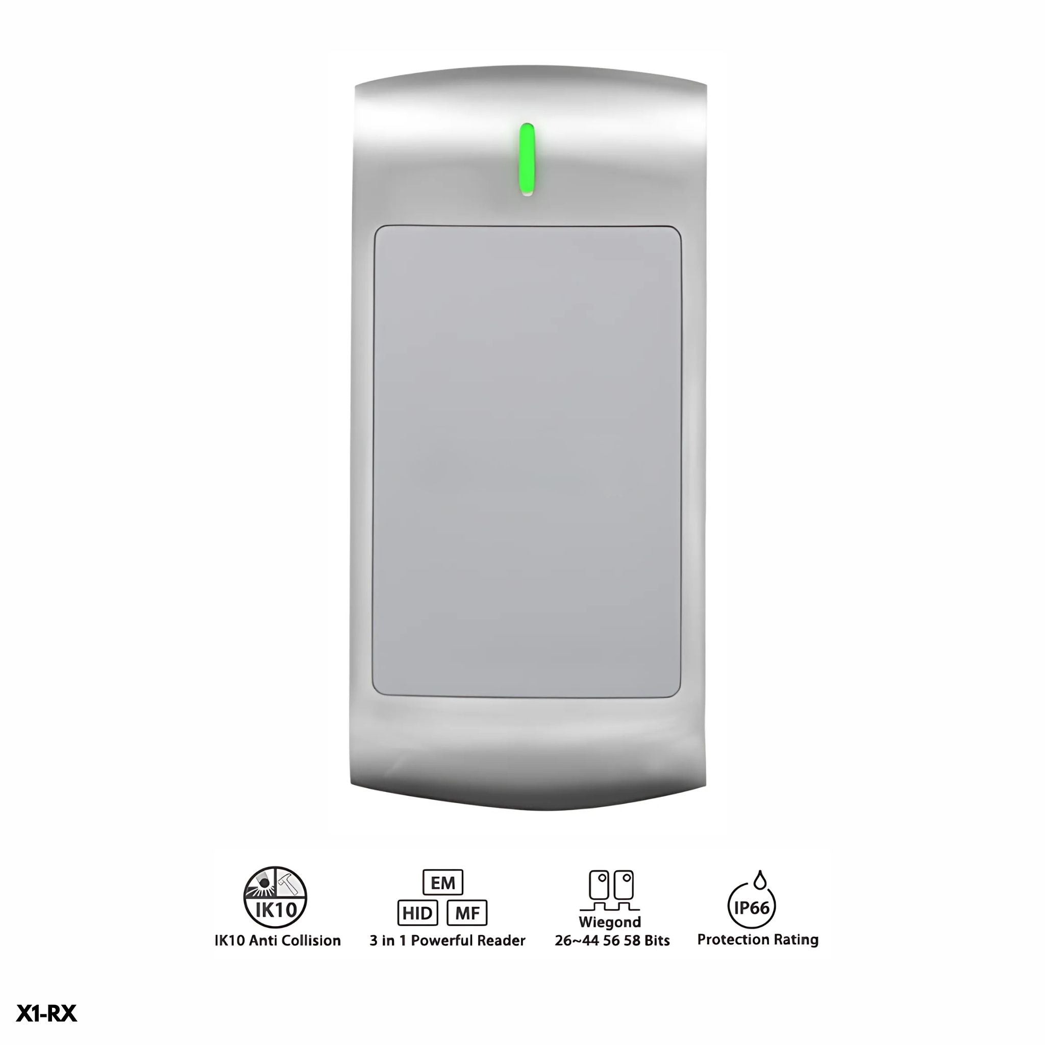 Lector Wiegand tarjetas EM, HID, Mifare – Sebury X1-RX