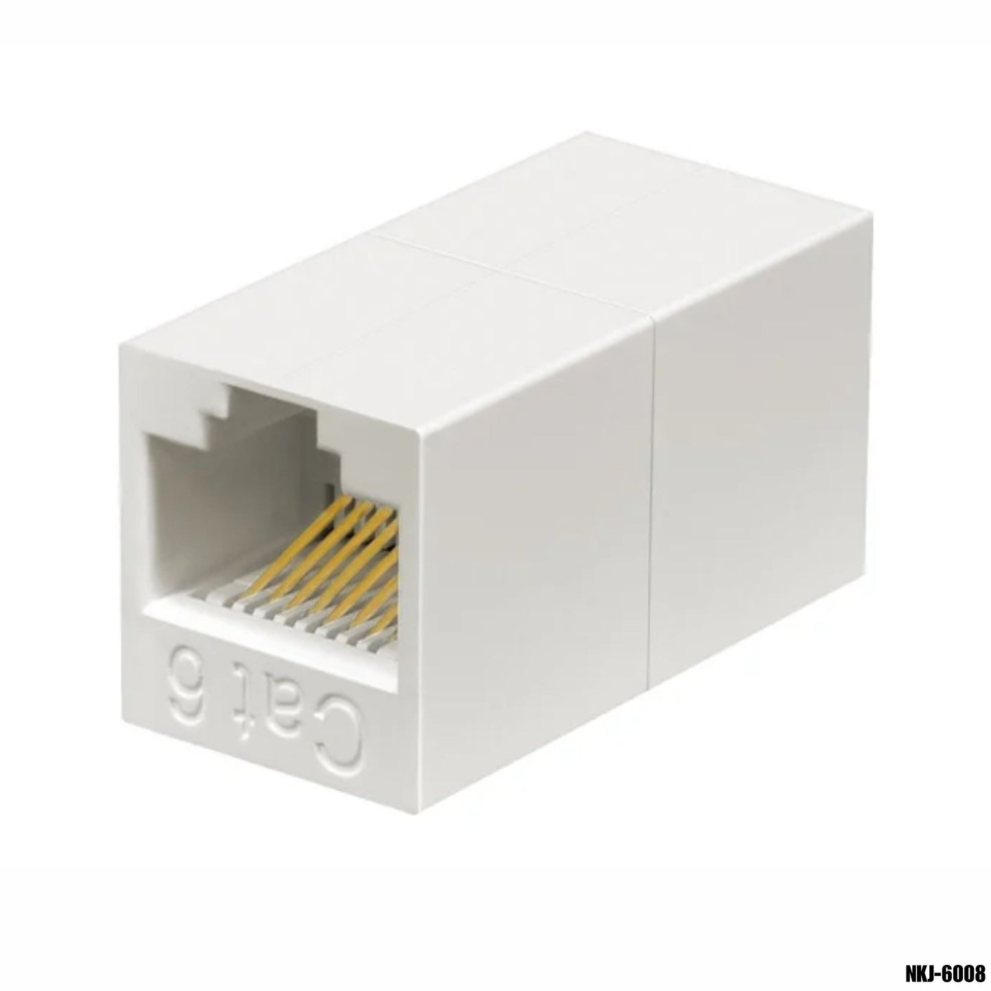 acoplador rj45 cat6 quest nkj-6008 blanco coupler ethernet inline panama