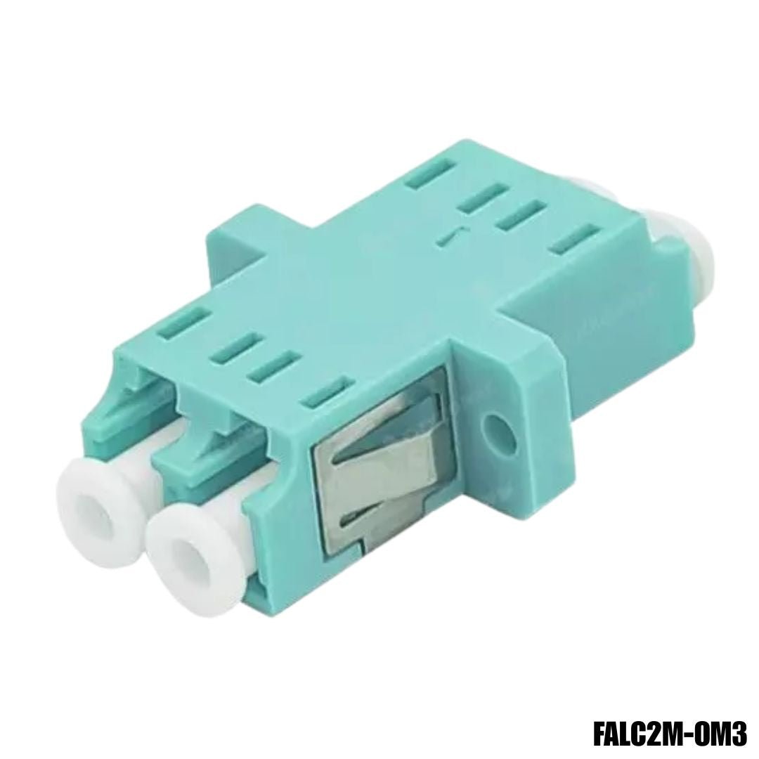 Adaptador acoplador de fibra óptica LC dúplex OM3 (Multimodo Gigabit) - LA CASA DEL TELEFONO