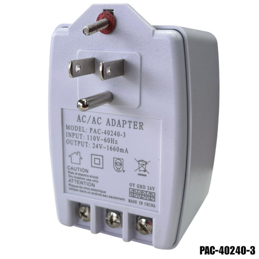 Adaptador de corriente AC 24V 40VA 1660A | Fuente de alimentación AC para alarmas y controles - LA CASA DEL TELEFONO