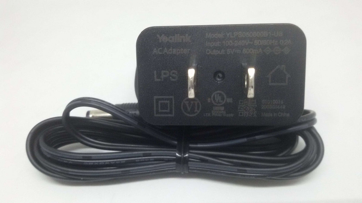 Adaptador de corriente Yealink YLPS050600B1-US de 5Vdc 600mA - LA CASA DEL TELEFONO