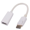 Adaptador DisplayPort a HDMI QUEST HDI-6109 Blanco – Convertidor DP Macho a HDMI Hembra