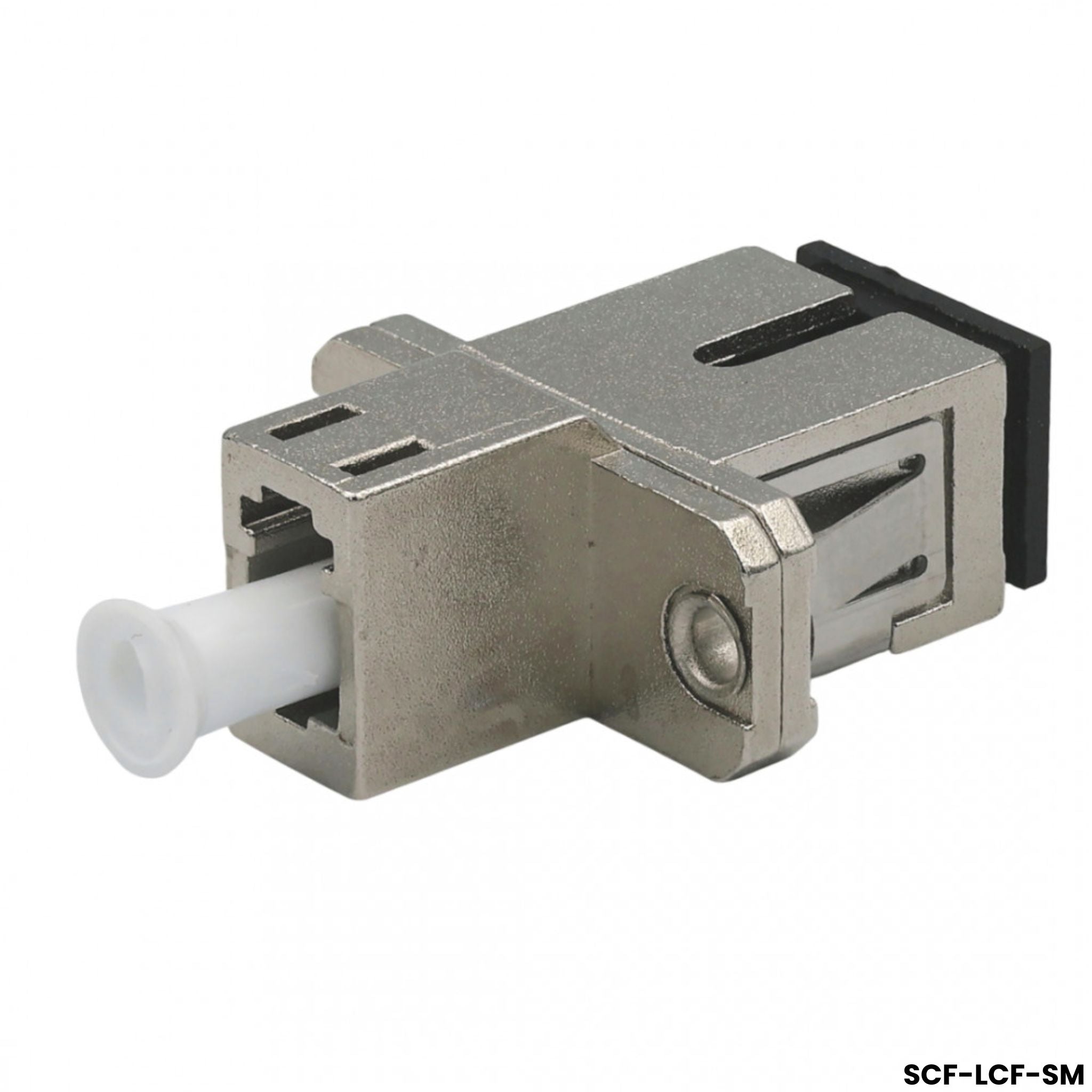 Adaptador híbrido de fibra SC a LC hembra metálico monomodo SCF-LCF-SM