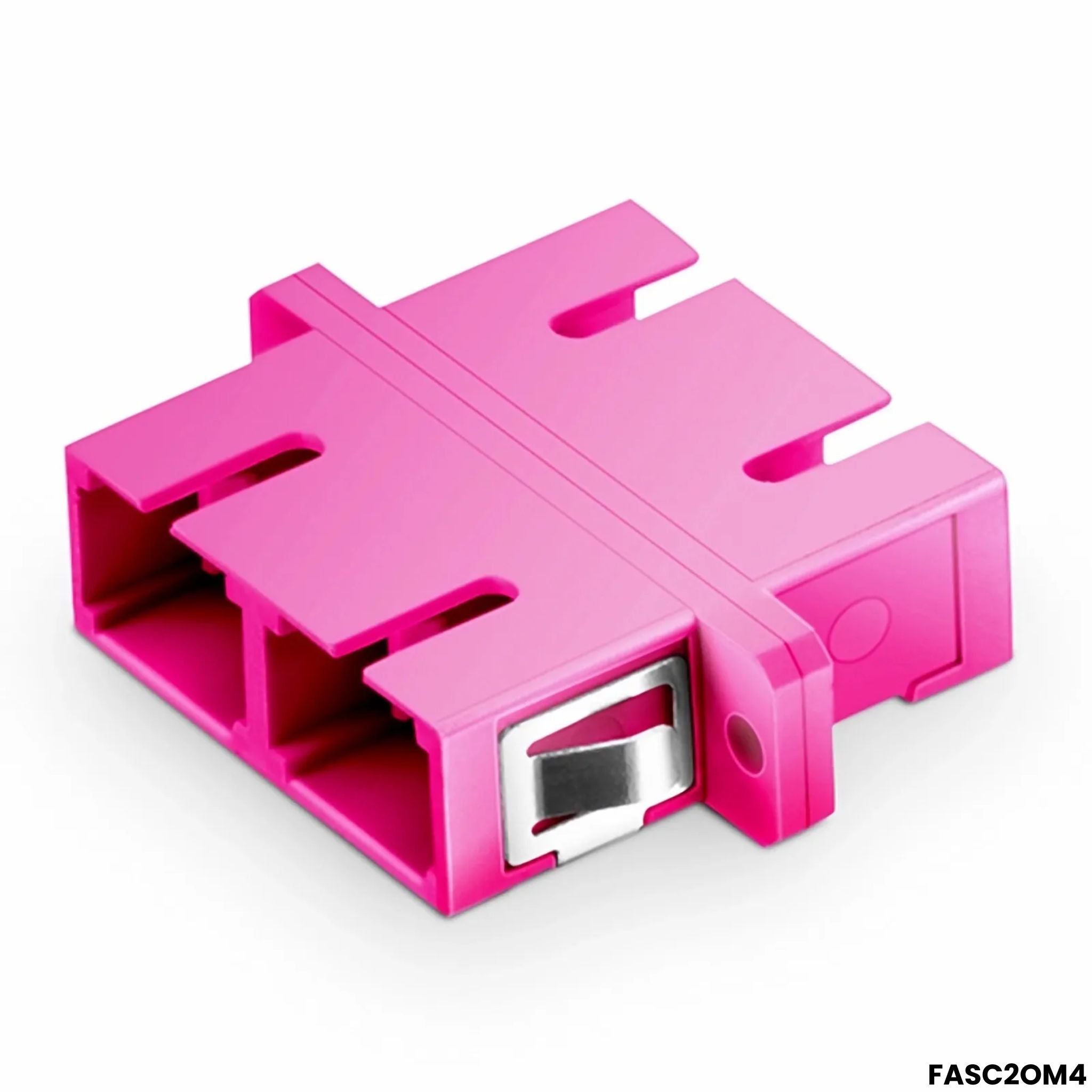 Adaptador fibra optica SC UPC duplex OM4 violeta FASC2OM4 panel parcheo Panama 