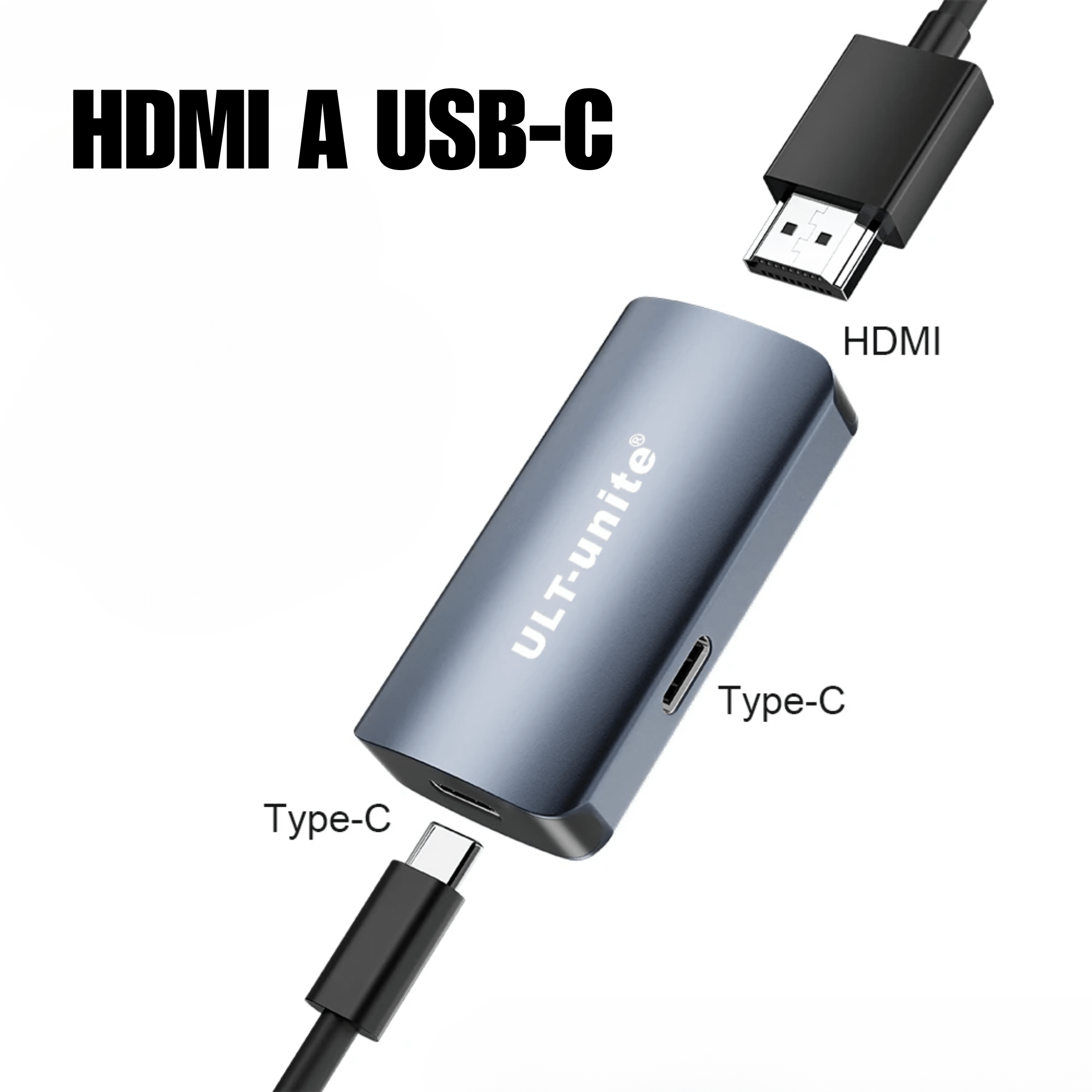 Adaptador HDMI a USB-C 4K 60Hz Chip Activo ULT-UNITE S4081-0119 - LA CASA DEL TELEFONO