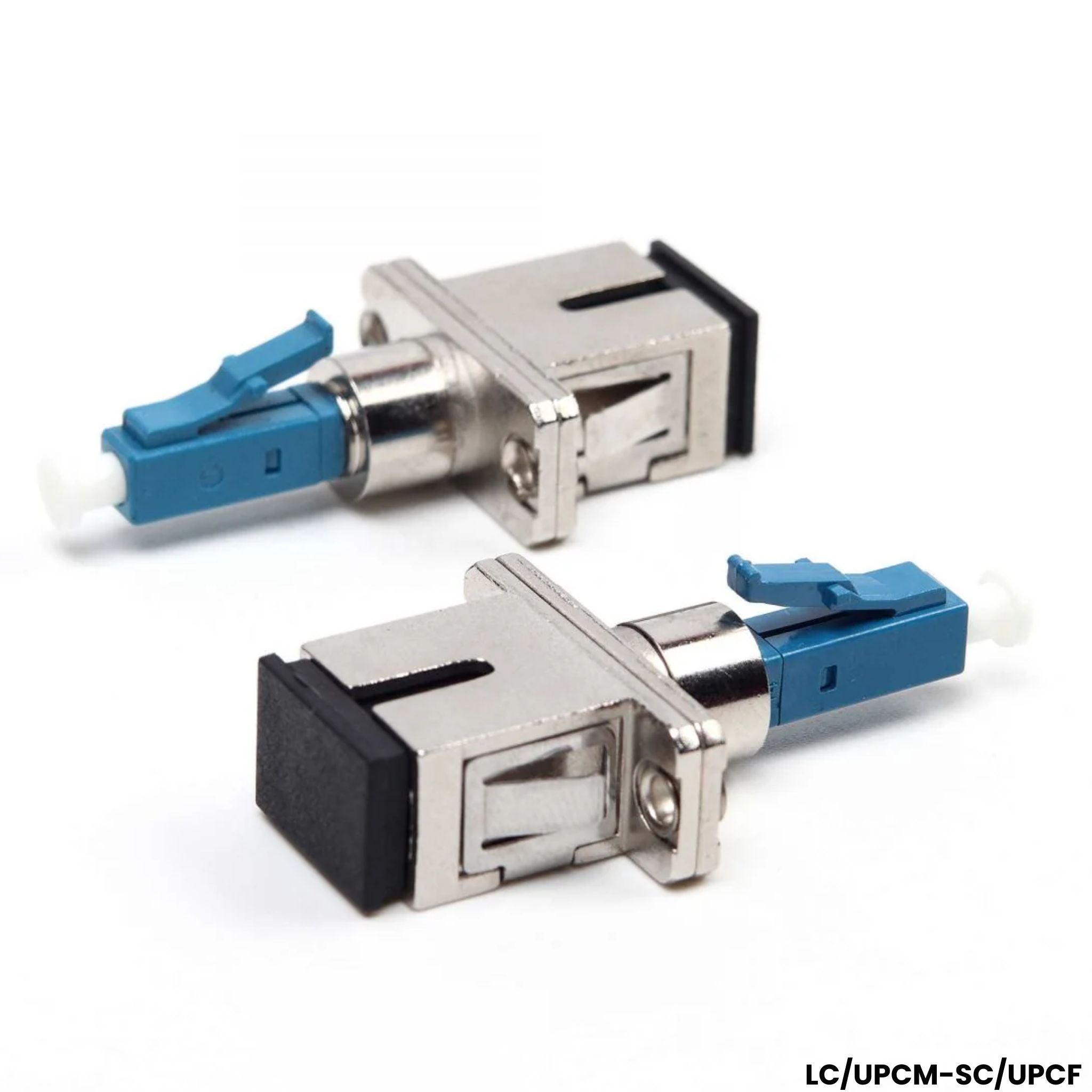 Adaptador híbrido LC UPC macho SC UPC hembra SM 9/125 simplex fibra óptica 