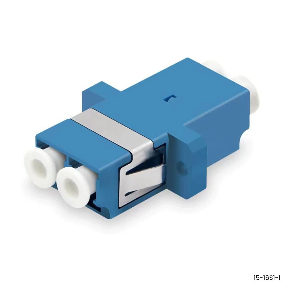 Adaptador LC a LC Dúplex SM UPC tipo brida Kuwes 15-16S1-1 fibra optica 