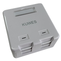 Cajilla de red de 2 puertos con obturador Kuwes AKE341-2