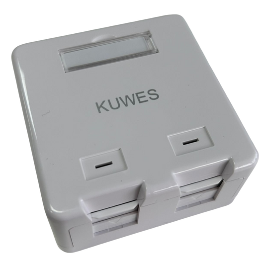Cajilla de red de 2 puertos con obturador Kuwes AKE341-2