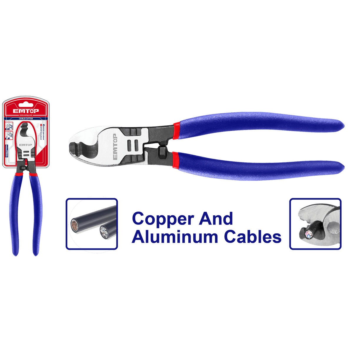 Alicate cortacable de 8 pulgadas, para cables de cobre y aluminio - LA CASA DEL TELEFONO