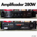 Amplificador de audio 280 Watts con Bluetooth, USB y Radio FM