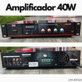 Amplificador de audio PA 40W con Bluetooth, USB, SD y FM LPA-40F 110V