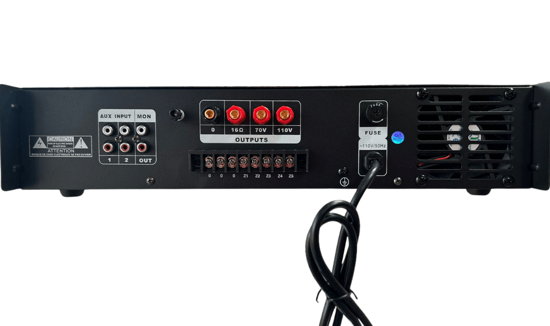 Amplificador de PA L-2500 de 500W, 5 zonas, USB SD FM Bluetooth - LA CASA DEL TELEFONO
