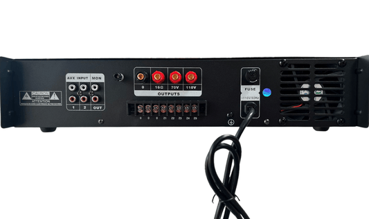 Amplificador de PA L-2500 de 500W, 5 zonas, USB SD FM Bluetooth - LA CASA DEL TELEFONO