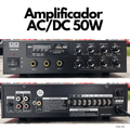 Amplificador de sonido PA 50W 100V con Bluetooth, USB, SD y FM – 110V / 12V