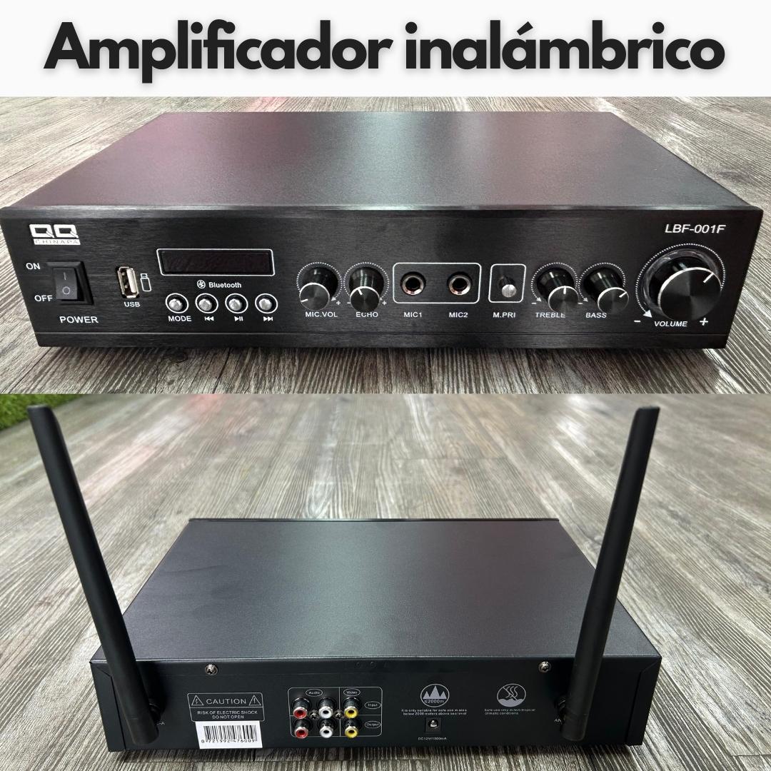 Amplificador inalámbrico con Bluetooth y USB para música ambiental y voceo - LA CASA DEL TELEFONO