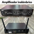 Amplificador inalámbrico con Bluetooth y USB para música ambiental y voceo