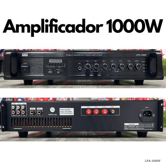 Amplificador PA LPA-1000F de 1000W USB SD FM Bluetooth - LA CASA DEL TELEFONO